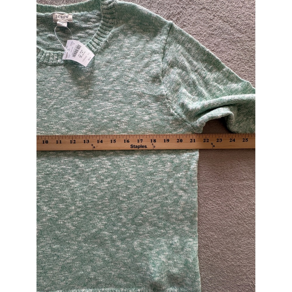 NWT J.Crew Womens Marled Crewneck Sweater Mint Green Size Medium - Picture 3 of 6